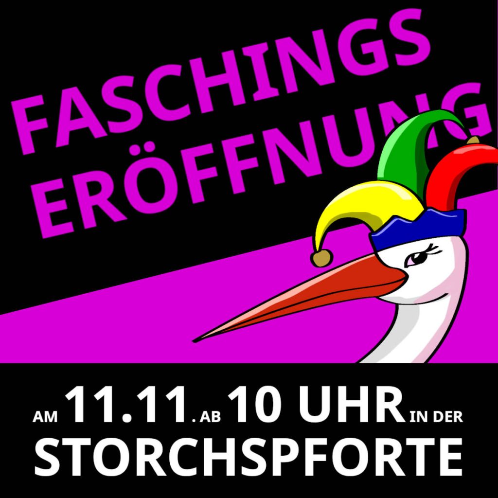 Storchspforte Facebook-Post Fasching