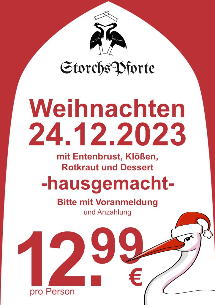 Flyer Storchpforte Weihnachten