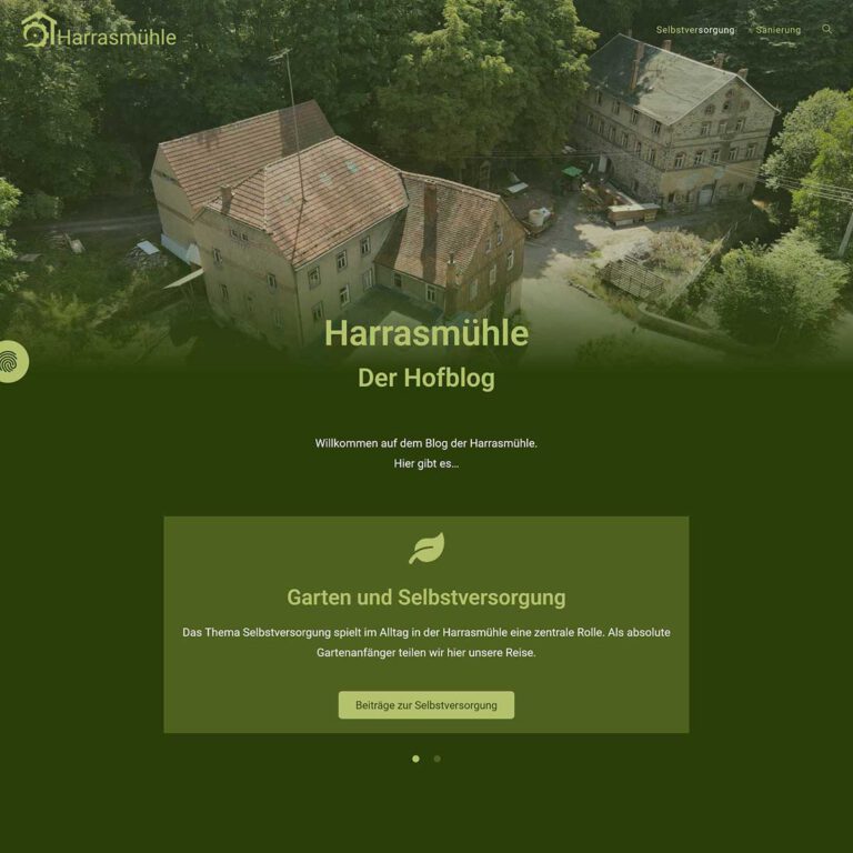 Mehr über den Artikel erfahren Harrasmühle der Hofblog